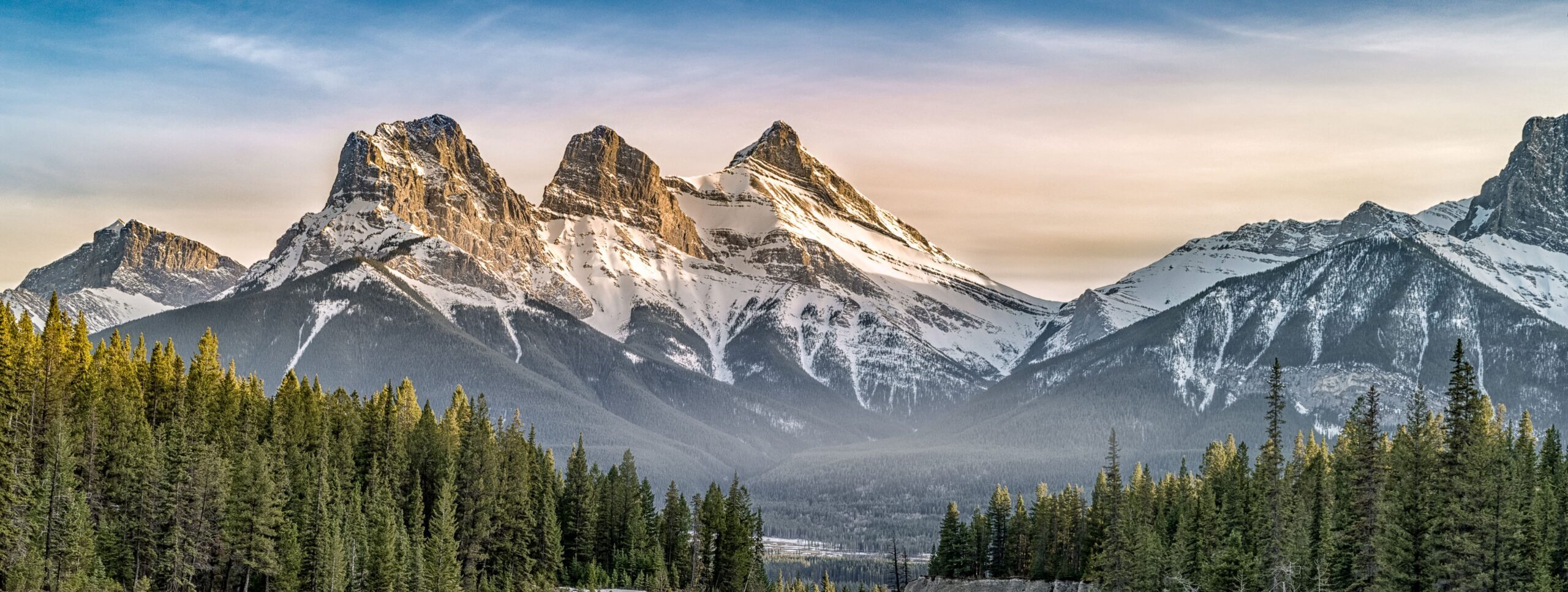 Three Sisters Canmore Alberta Canada Rocky Mountains